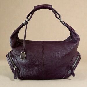 Tod's Deep Purple Shoulder Utility Bag